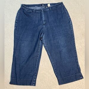 Dockers Women's Stretch Capri Blue Jeans Extra Large XL Size 16 SM 251